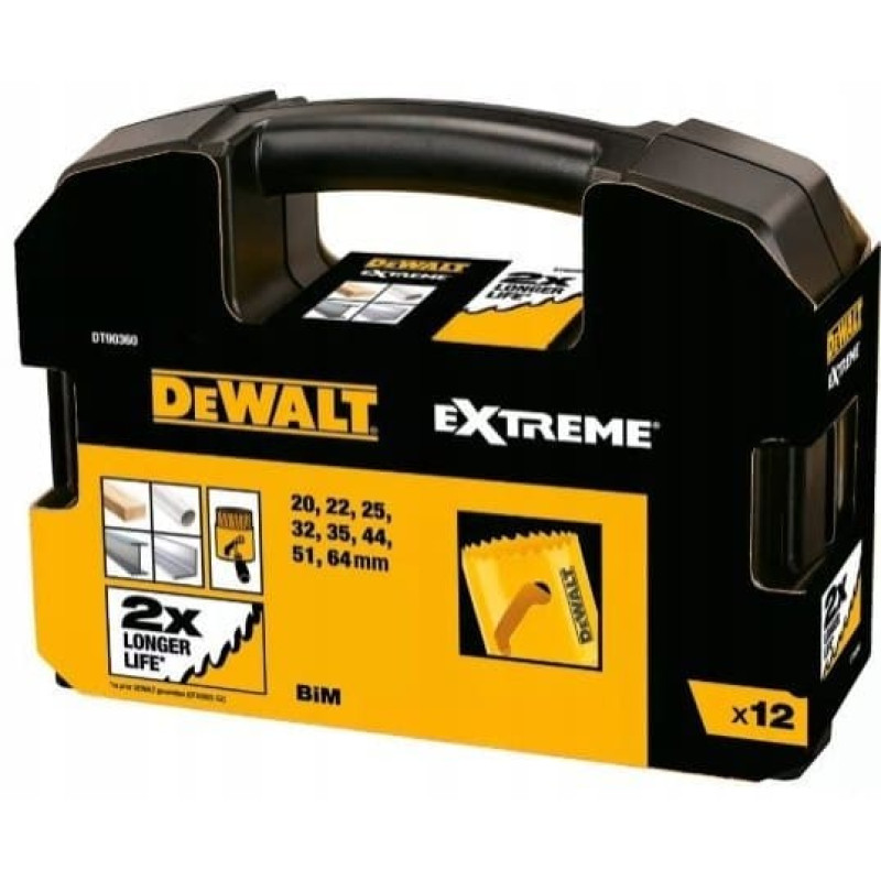 Dewalt DEWALT OTWORNICA ZESTAW 12cz. BIMETAL UNIWERSALNE