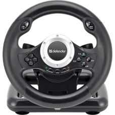 Defender Kierownica Defender Kierownica Defender TURBO PRO, 10przycisk, USB, czarny, z pedałami, PS3,PS4,PC,Xbox One,Xbox Series X/S,Nintendo Switc