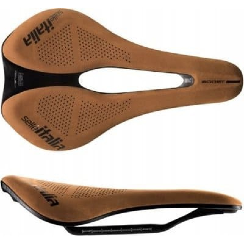 Selle Italia Siodło SELLE ITALIA NOVUS BOOST EVO KIT CARBONIO, Superflow L (id match L3), Carbon Rail+10mm, Nubuk Line Limited Edition (NEW)
