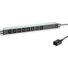 Triton Kabel zasilający TRITON Listwa zasilająca ROLINE 19 8-drożna wtyczka C13 + C20, aluminium, 2 m