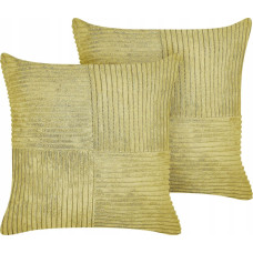 Beliani Zestaw 2 poduszek Sztruks Oliwkowy MILLET Lumarko!
