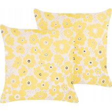 Beliani Zestaw 2 poduszek Welur Żółty TRITELEIA Lumarko!
