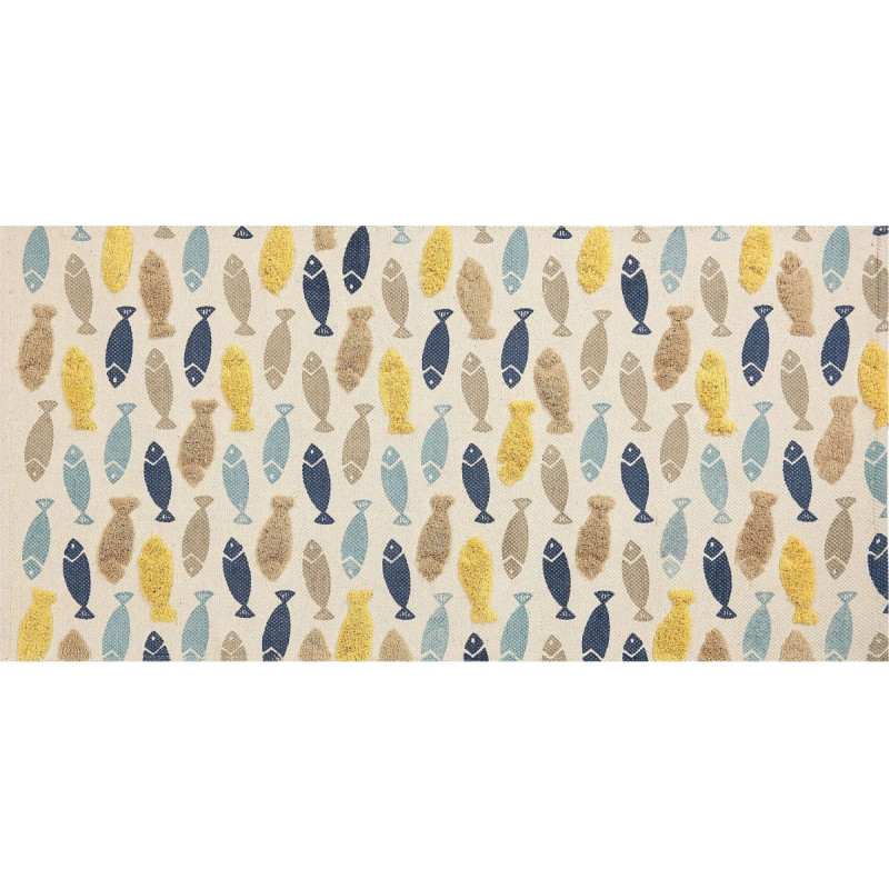 Beliani Dywan dziecięcy bawełniany w rybki 80 x 150 cm wielokolorowy IPUH Lumarko!