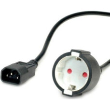 Triton Kabel zasilający TRITON Kabel zasilający VALUE, złącze C14 do żeńskiego złącza Schuko, czarny, 0,3 m