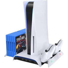 Ipega Wielofunkcyjna podstawka chłodząca RGB do PS5 z funkcją ładowania Kiwi Home PB01 biała
