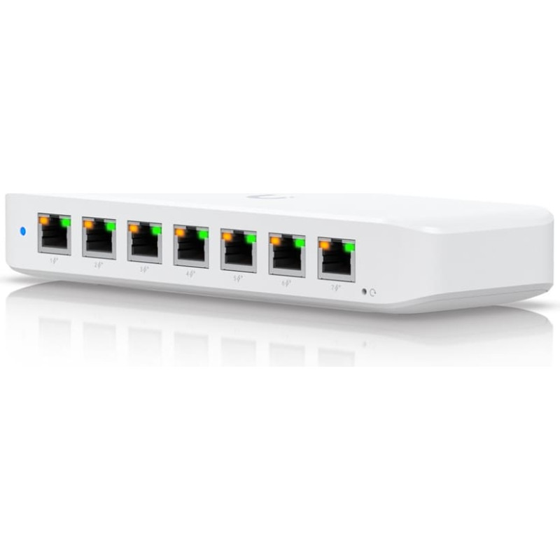Ubiquiti Īpaši pārvaldīts L2 gigabitu Ethernet (10/100/1000) barošanas avots, izmantojot Ethernet (PoE), balts