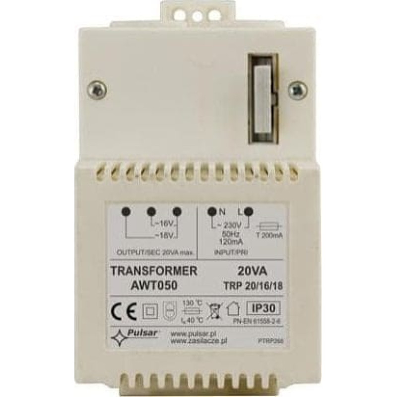 Pulsar Transformator PULSAR AWT050 TRP 20VA/16V/18V