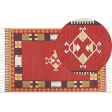 Beliani Dywan bawełniany kilim 140 x 200 cm wielokolorowy PARAKAR Lumarko!