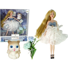 Leantoys Lalka Dla Dzieci Emily Kotek Kwiaty