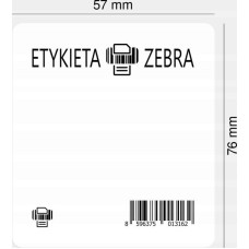 Zebra Drukarka etykiet Zebra Label, Paper, 57x76mm; Direct Thermal, Z-Select 2000D, Coated, Permanent Adhesive, 25mm Core, Perforation