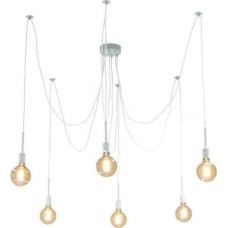 Ecpower Lampa wisząca ECpower ZD74B LAMPA SUFITOWA ŻYRANDOL PAJĄK 6 RAMION BIAŁA uniwersalny