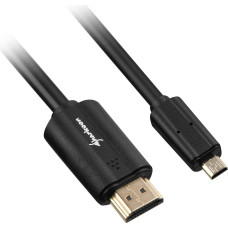 Sharkoon Kabel HDMI Stecker > micro HDMI Stecker (schwarz, 1,5 Meter, HDMI 4K)