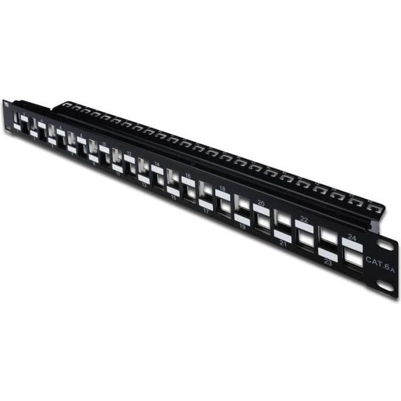 Digitus Patch panel 24 porty, czarny - DN-91412