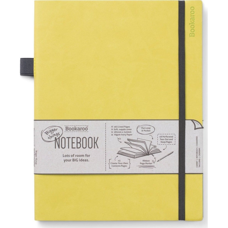 Peter Pauper Press Bookaroo Notatnik Journal duży - Limonkowy