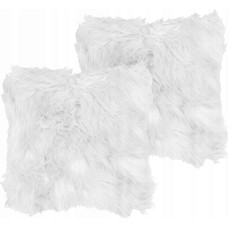 Beliani Zestaw 2 poduszek Sztuczne futro Biały LUBHA Lumarko!