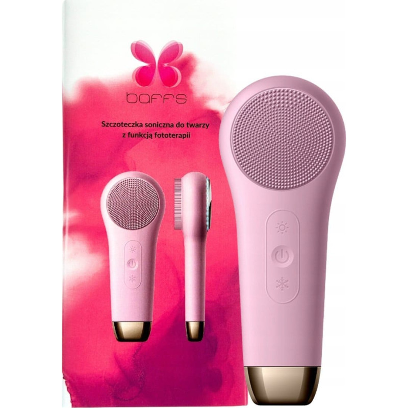 Alkotest BAFFS_Szczoteczka soniczka do twarzy z funkcją fototerapii Pudrowy Róż