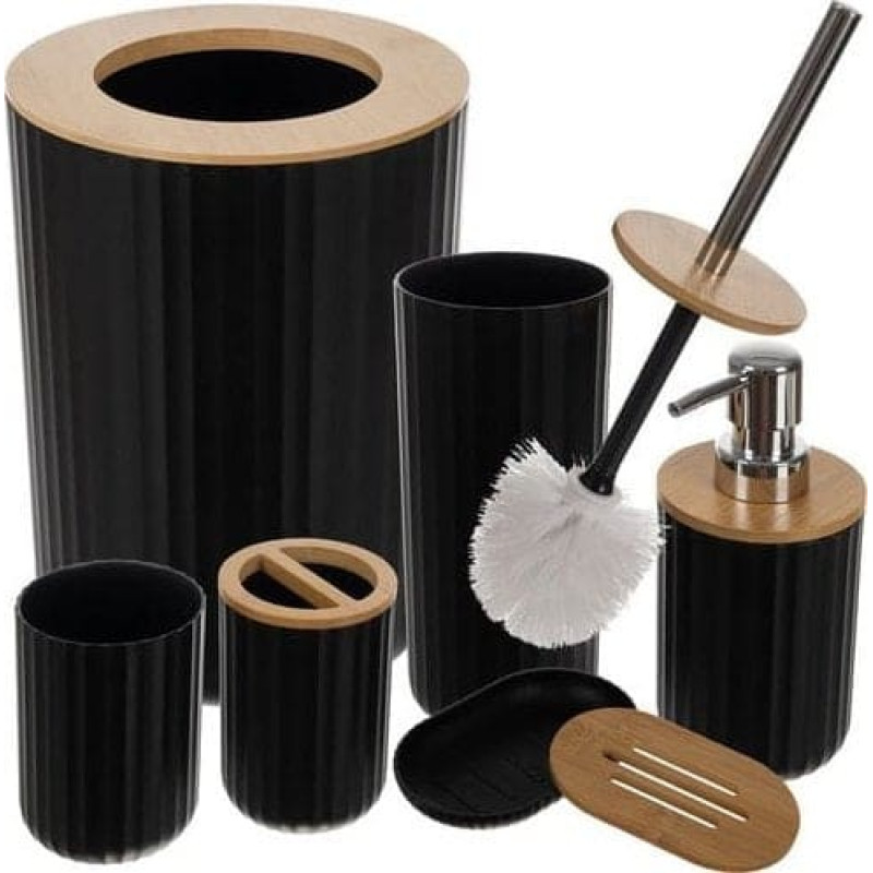 Ruhhy Zestaw akcesoriów łazienkowych - czarny Ruhhy24636