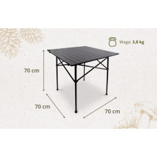 Offlander OFFLANDER SKŁADANY ALUMINIOWY STÓŁ KEMPINGOWY 70 x 70 CM