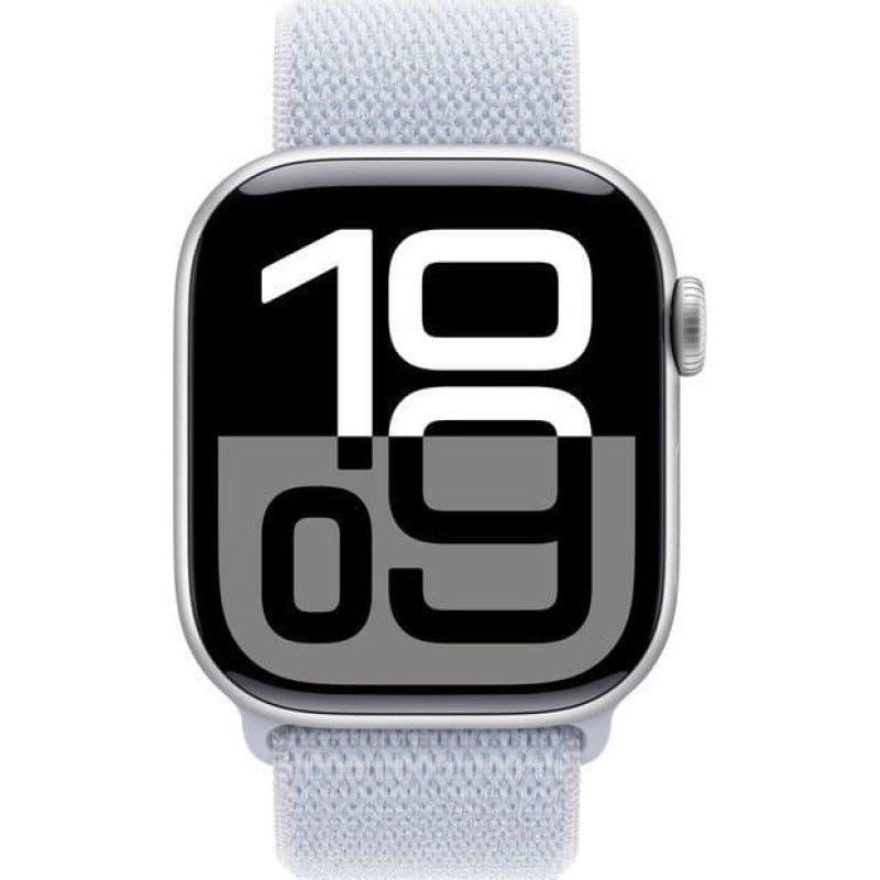 Apple Watch Series 10 silver aluminium  42mm blue cloud sport loop DE