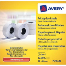 Avery Zweckform Avery PLP1626 self-adhesive label Price tag Permanent White 12000 pc(s)