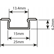 Prescot Taśma LED Prescot Prescot profil LED MICRO-K-ALU-MLC-1M 1m mleczny podtynkowa anodowany COM
