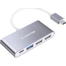 Triton HUB USB TRITON Hub 4w1 Lention USB-C do USB 3.0 + 2x USB 2.0 + USB-C (szary)