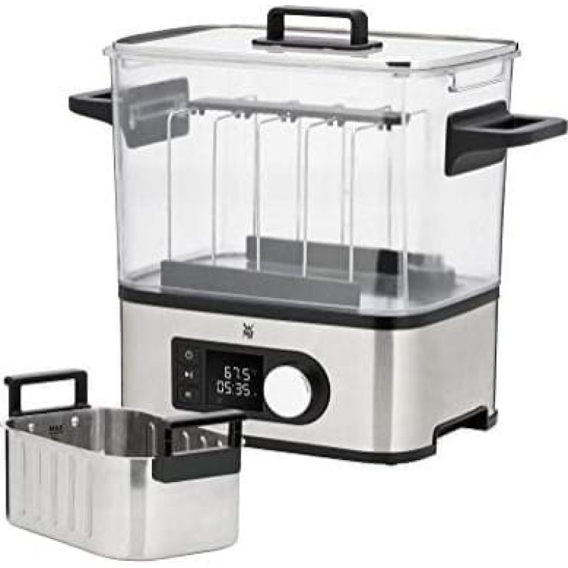 WMF WMF Lono 2in1 Sous Vide Garer Pro z wkładką do wolnego gotowania (1500 W, gotowanie próżniowe, powolne gotowanie, pojemnik na wodę 6,0 l, funkcja timera do 72 godzin)