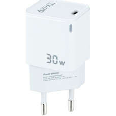 Tooq Ładowarka TooQ TooQ GAN USB-C/PD Wall Charger 30W, White, Indoor, AC, White