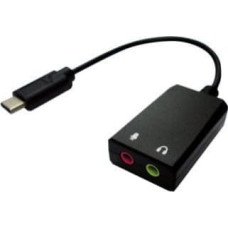 Triton Adapter AV TRITON VALUE Adapter USB typu C - 2x 3,5 mm audio, męski/żeński, 0,13 m