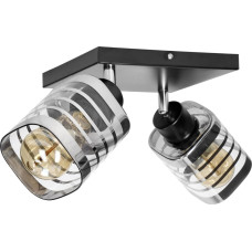 Orno Lampa sufitowa Orno SIENA 2P E27, oprawa ścienno-sufitowa, max. 2x60W, czarna, podstawa kwadrat