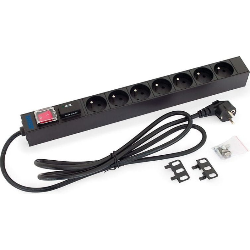 Triton Listwa zasilająca TRITON 7 gniazd 2 m czarna (RAB-PD-X11-A1)