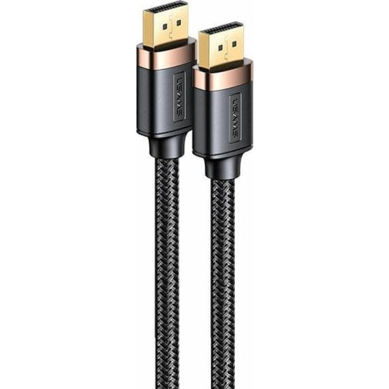 Usams Kabel Usams DisplayPort - DisplayPort 2m czarny (6958444974231)