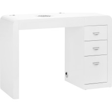 Activeshop Biurko kosmetyczne 312 z pochłaniaczem kasetowym białe lewe