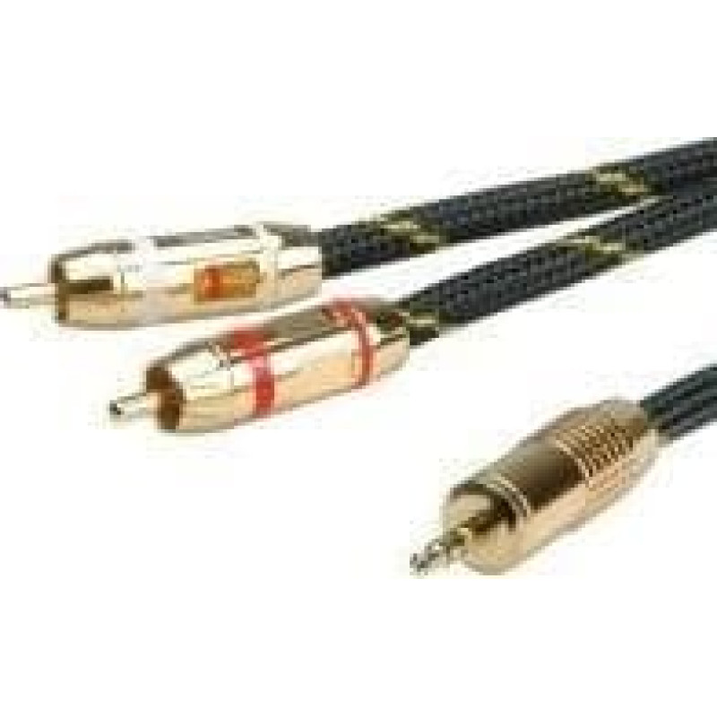 Roline Kabel Roline ROLINE GOLD 3.5mm M - 2x RCA Cable. M/M. 2.5m
