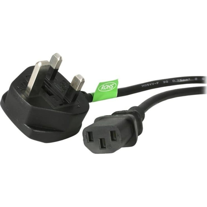 Triton Kabel zasilający TRITON StarTech BS13U-1M-POWER-LEAD kabel zasilające Czarny BS 1363 C13 panel