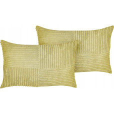 Beliani Zestaw 2 poduszek Sztruks Oliwkowy MILLET Lumarko!