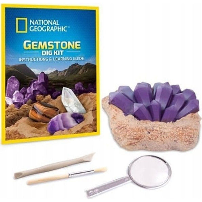 National Geographic NATIONAL GEOGRAPHIC Zestaw wykopaliskowy Klejnoty, zabawka kreatywna