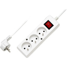 Plastrol Listwa zasilająca Plastrol PS-370 3 gniazda 1.5 m biała (PS-370WS/1,5)