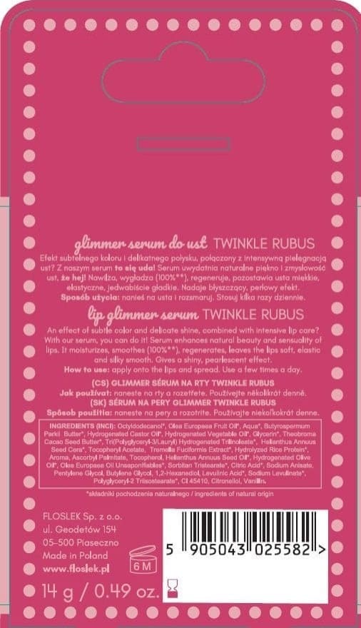 www.iizii.eu: Floslek Glimmer Serum do ust Twinkle Rubus 14 g ART#1207127