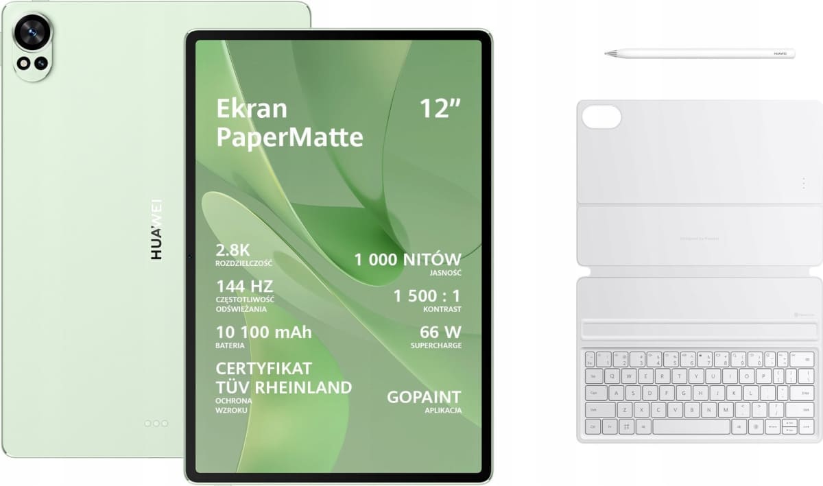 www.iizii.eu: Huawei MatePad 12X 12/256GB PaperMatte WiFi zielony + klawiatura + rysik BANKSY-W09EK