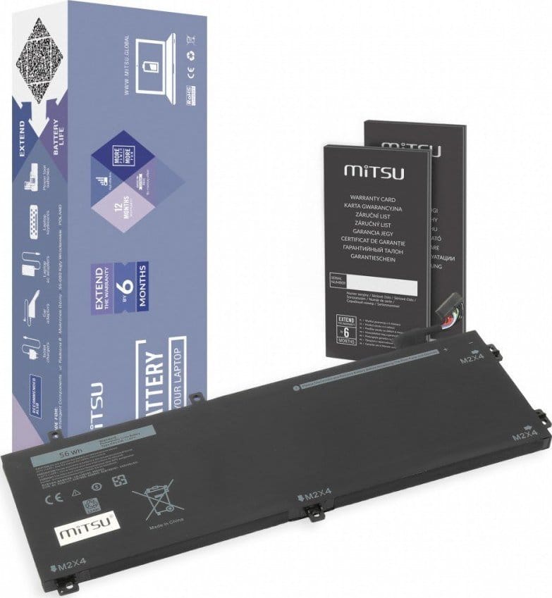 www.iizii.eu: Mitsu Bateria Mitsu do Dell XPS 15 9550 - RRCGW 4910 mAh (56 Wh) 11.4 Volt 5BM734-BC/...